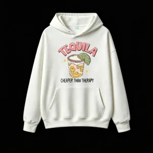 Buzo con capucha Algodón Estampada Tequila Smile Vintage Oversize