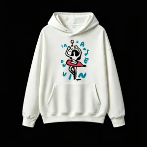 Buzo con capucha Algodón Estampado Vino Arte Diseño Casual Premium