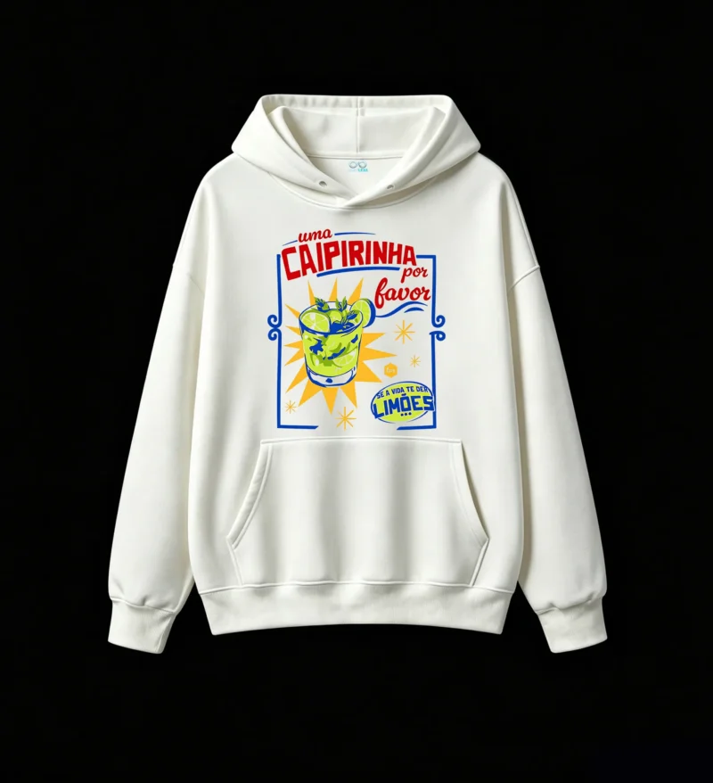 主图_2 Buzo con capucha Algodón Estampada Caipirinha Verano Casual Premium