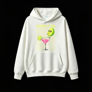 主图_2 Buzo con capucha Algodón Estampado Cocktail Lima Drink Verano Casual