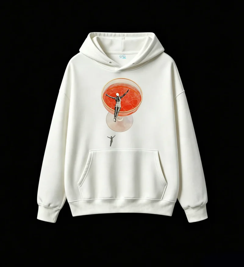 主图_2 Buzo con capucha Algodón Estampado Vintage Cóctel Verano Calidad Premium
