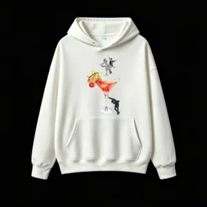 主图_2 Buzo con capucha Algodón Estampado Cóctel Diseño Vintage Casual Premium