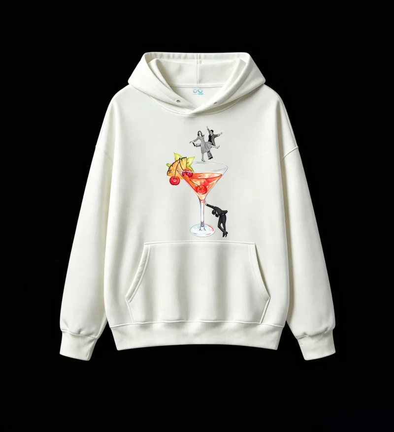 主图_2 Buzo con capucha Algodón Estampado Cóctel Diseño Vintage Casual Premium