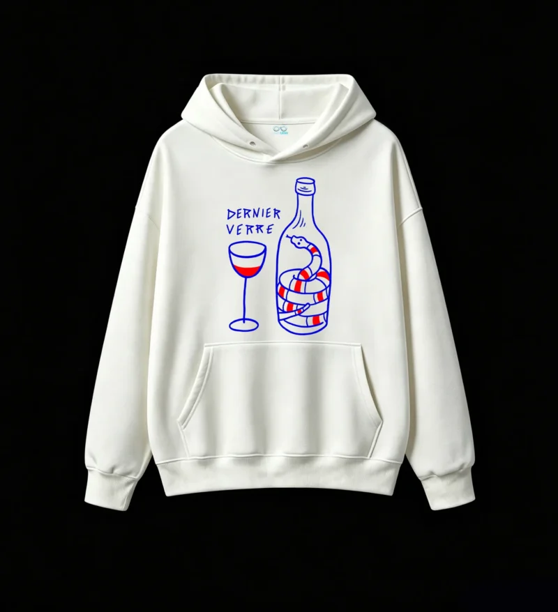 主图_2 Buzo con capucha Algodón Estampada Dernier Verre Arte Premium Moda