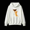 主图_2 Buzo con capucha Algodón Estampado Gato Café Espresso Premium Full