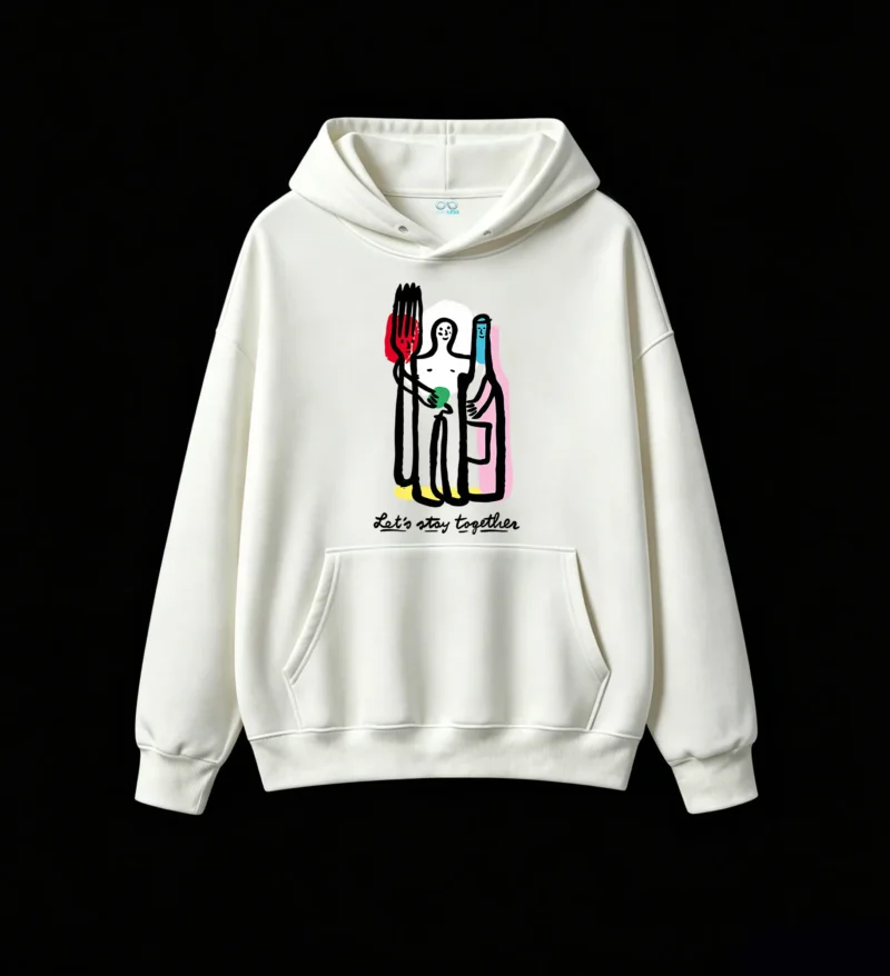 主图_2 Buzo con capucha Algodón Estampado Arte Abstracto Casual Premium