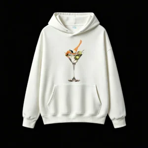 Buzo con capucha Algodón Estampada Martini Retro Diseño Exclusivo