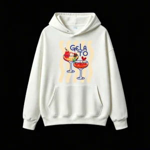 主图_2 Buzo con capucha Algodón Estampado Gelato Verano Casual Premium