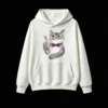主图_2 Buzo con capucha Algodón Estampado Gato Martini Elegante Premium