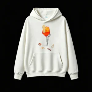 Buzo con capucha Algodón Estampado Verano Drink Retro Oversize Premium