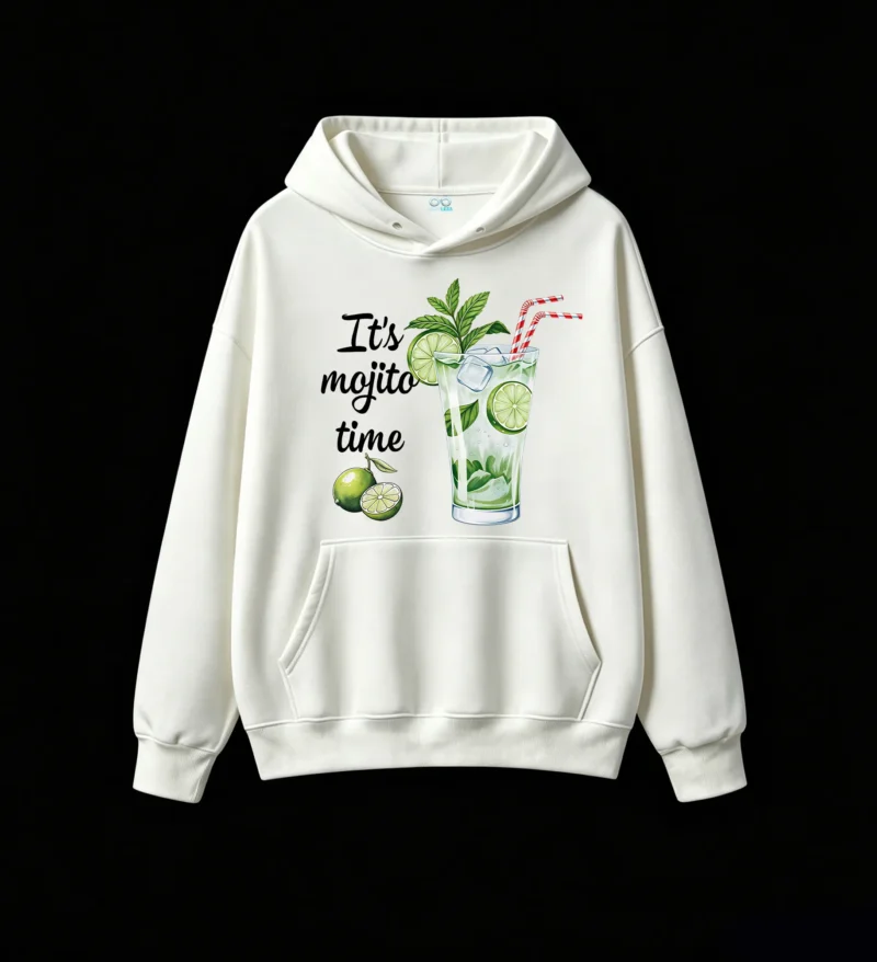 主图_2 Buzo con capucha Algodón Estampada Mojito Refrescante Verano Casual