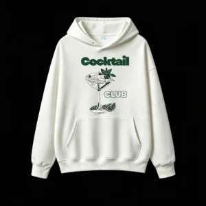 Buzo con capucha Algodón Estampada Cocktail Club Diseño Minimalista