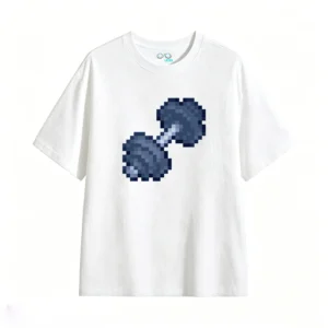 主图_2 Remera Pixel Axolotl Algodón Estampado Gamer Entrenamiento