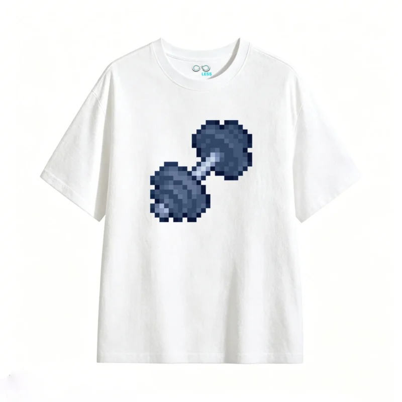 Remera Pixel Axolotl Algodón Estampado Gamer Entrenamiento
