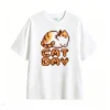 Remera Algodón Estampado Pixel Art Diseño Cat Day Premium