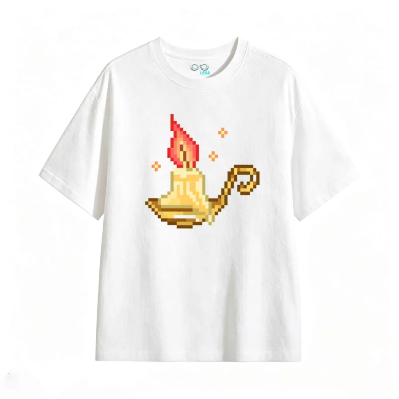 主图_2 Remera Algodón Estampado Pixel Art Vela Gaming Original
