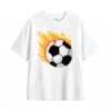 Remera Algodón Estampado Pixel Art Fuego Gaming Premium