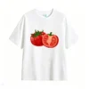 Remera Algodón Estampado Tomate Pixel Art Diseño Vintage
