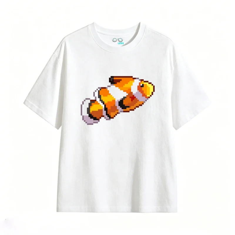 Remera Algodón Estampado Pixel Art Diseño Retro Calidad Premium