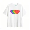 Remera Algodón Estampado Corazón Pixel Arcoíris Full Print