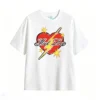 Remera Algodón Estampado Corazón Rayo Estilo Urbano Premium