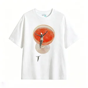 Remera Algodón Estampado Cóctel Arte Vintage Diseño Verano