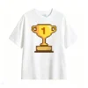 Remera Algodón Estampada Pixel Art Trofeo Gamer Vintage