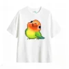 主图_2 Remera Algodón Estampado Pixel Art Loro Diseño Retro Gamer