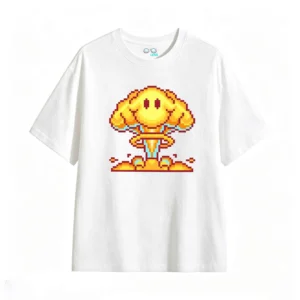 主图_2 Remera Algodón Estampado Pixel Art Diseño Gaming Premium