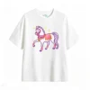 主图_2 Remera Algodón Estampado Pixel Art Caballo Kawaii Trendy