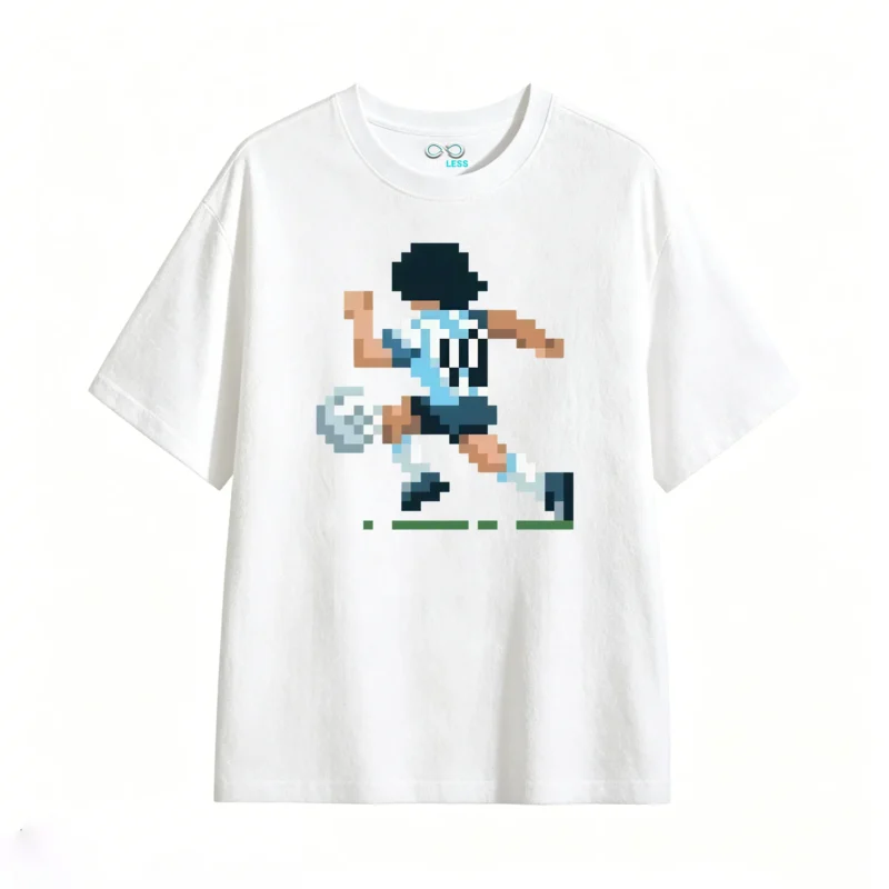 主图_2 Remera Algodón Pixel Art Futbol Argentina 10 Premium