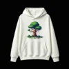 主图_2 Buzo con Capucha Algodón Estampado Árbol Pixel Art Premium Casual