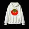 Buzo con Capucha Algodón Estampado Pixel Art Tomate Diseño Retro