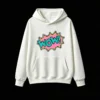 主图_2 Buzo con Capucha Algodón Estampada Wow Diseño Retro Casual Oversize