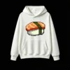 主图_2 Buzo con Capucha Algodón Estampado Sushi Pixel Art Diseño Gamer Casual