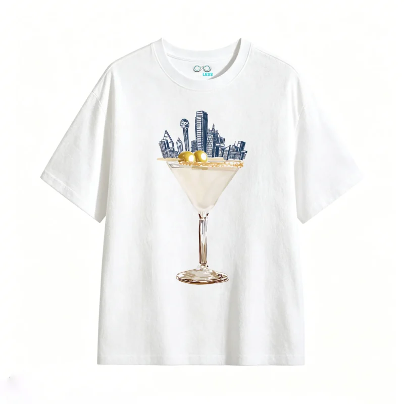 Remera Algodón Martini Ciudad Estampado Original Premium