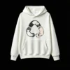 主图_2 Buzo con Capucha Algodón Estampado Gatos Pixel Art Casual Premium
