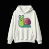 主图_2 Buzo con Capucha Algodón Diseño Caracol Pixel Art Estilo Kawaii Trend