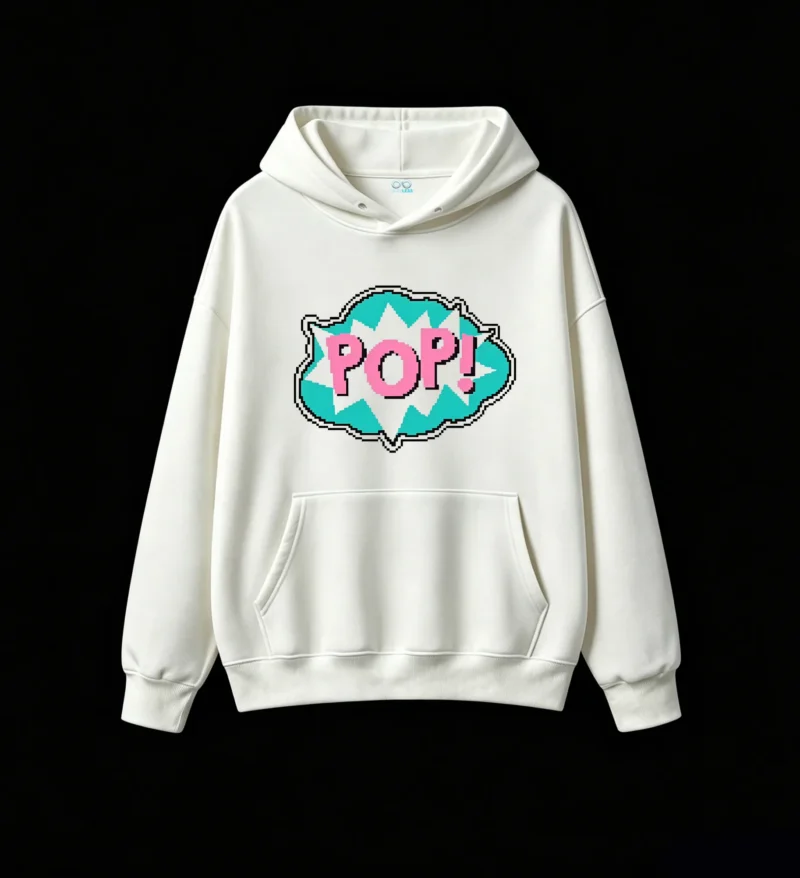 主图_2 Buzo con Capucha Algodón Estampado Pop Arte Urbano Diseño Premium