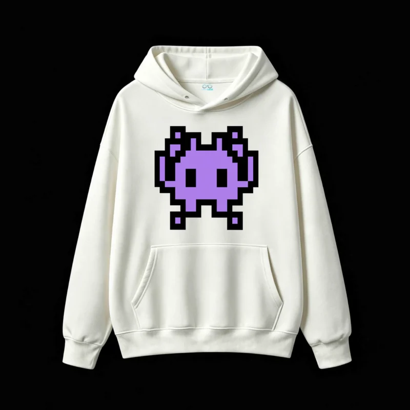 Buzo con Capucha Algodón Estampado Pixel Art Gamers Retro Calidad Premium