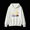 Buzo con Capucha Algodón Estampado Pixel Art Luna Noche Premium