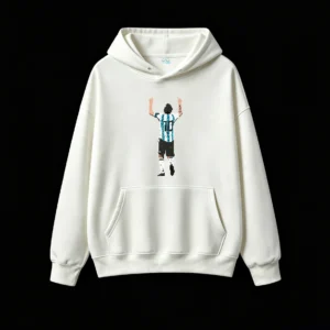 Buzo con Capucha Algodón Estampada Messi Selección Argentina 10 Premium