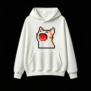 主图_2 Buzo con Capucha Algodón Pixel Art Estampado Retro Gaming Calidad Premium