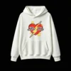 主图_2 Buzo con Capucha Algodón Estampado Corazón Rayo Diseño Urbano Premium