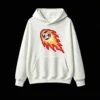 主图_2 Buzo con Capucha Algodón Estampado Pixel Art Cometa Fuego Gamer Premium