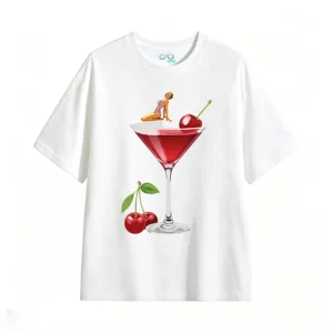 主图_2 Remera Algodón Estampado Pin Up Cóctel Verano Casual Premium