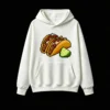 主图_2 Buzo con Capucha Algodón Estampado Tacos Pixel Art Diseño Original Trendy