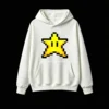主图_2 Buzo con Capucha Algodón Estampado Pixel Star Gaming Retro Oversize