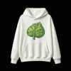Buzo con Capucha Algodón Estampado Pixel Art Hoja Estilo Vintage Casual