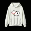 主图_2 Buzo con Capucha Algodón Estampado Vaca Pixel Art Casual Premium